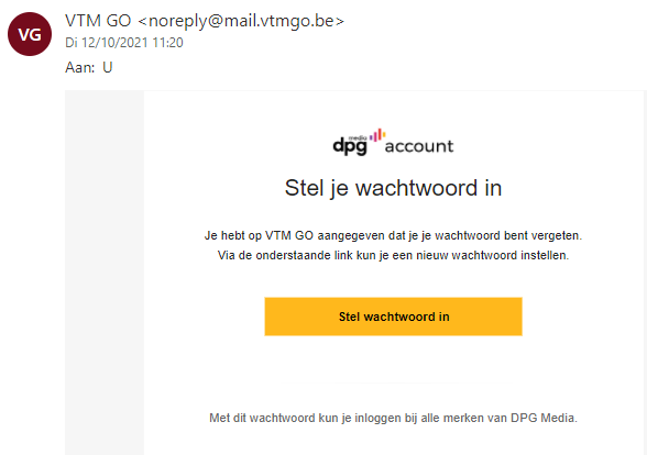 Ik ben mijn wachtwoord vergeten. Wat nu? – Helpcenter VTM GO